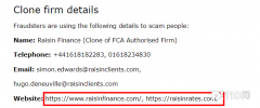 英国FCA警告：远离这家克隆平台Raisin Finance